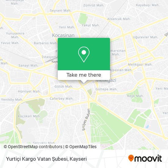 Yurtiçi Kargo Vatan Şubesi map