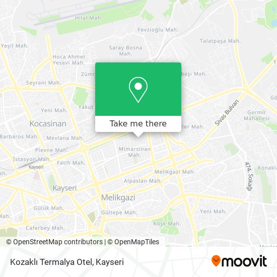 Kozaklı Termalya Otel map