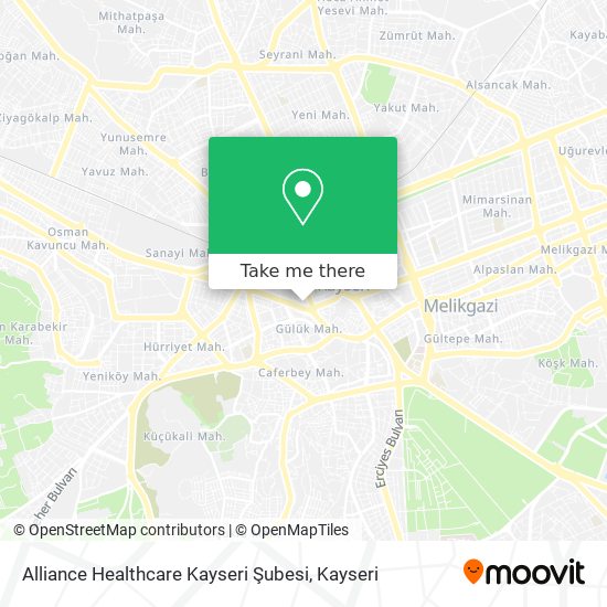 how to get to alliance healthcare kayseri subesi in melikgazi by bus or light rail