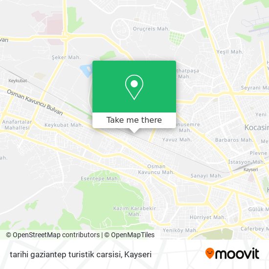 tarihi gaziantep turistik carsisi map