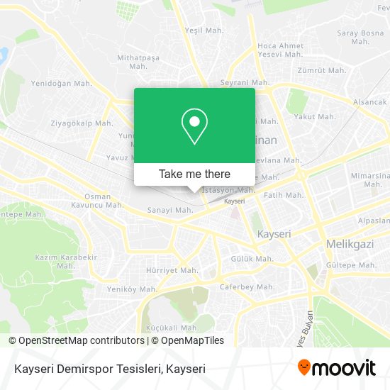 Kayseri Demirspor Tesisleri map
