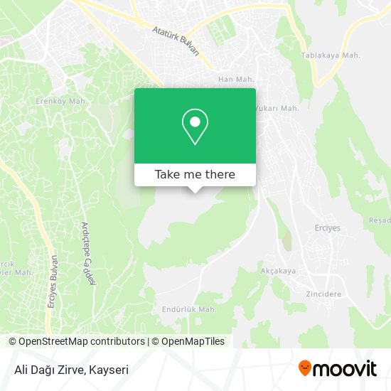 Ali Dağı Zirve map