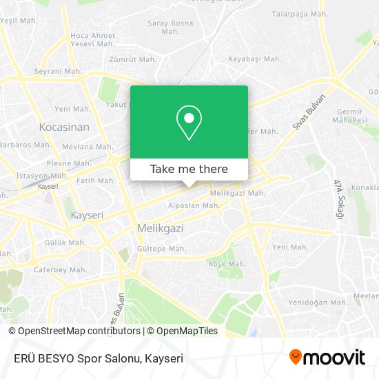ERÜ BESYO Spor Salonu map