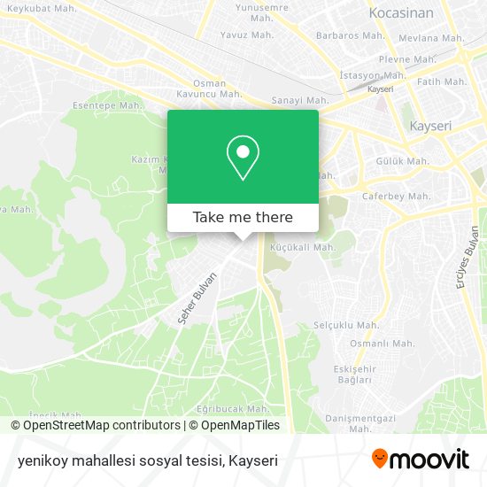 yenikoy mahallesi sosyal tesisi map