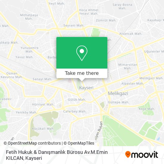 Fetih Hukuk & Danışmanlık Bürosu Av.M.Emin KILCAN map