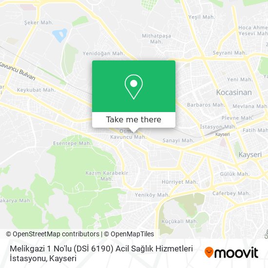 Melikgazi 1 No'lu (DSİ 6190) Acil Sağlık Hizmetleri İstasyonu map