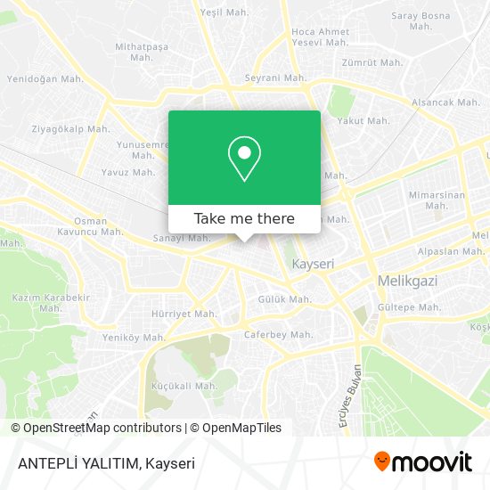 ANTEPLİ YALITIM map