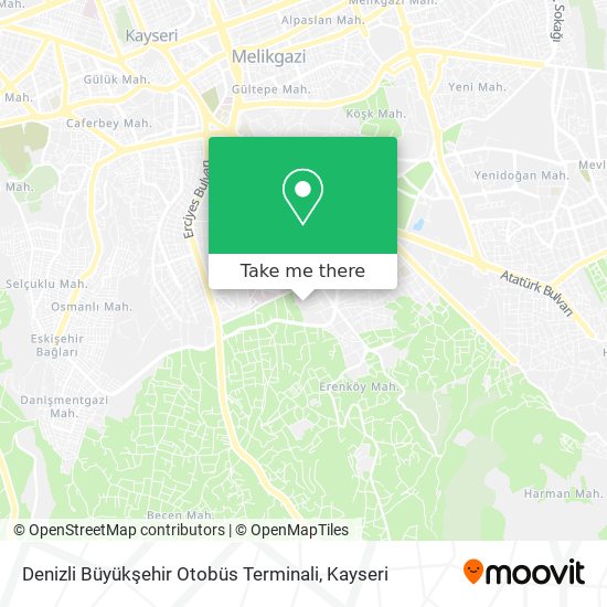 Denizli  Büyükşehir Otobüs Terminali map