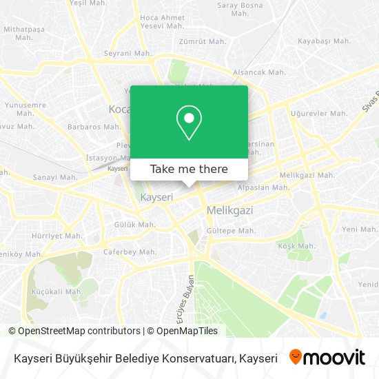 Kayseri Büyükşehir Belediye Konservatuarı map