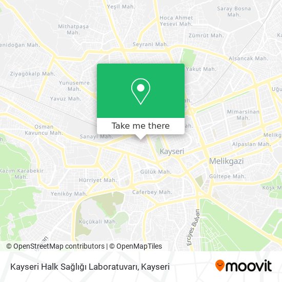 Kayseri Halk Sağlığı Laboratuvarı map