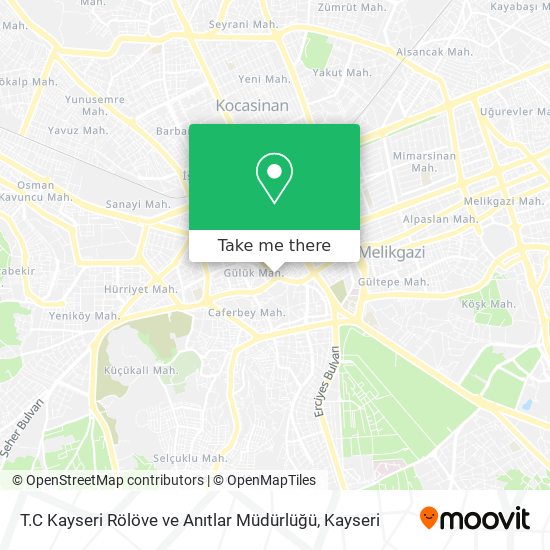 T.C Kayseri Rölöve ve Anıtlar Müdürlüğü map