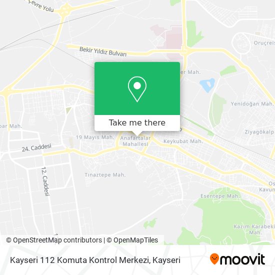 Kayseri 112 Komuta Kontrol Merkezi map