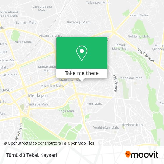 how to get to tumuklu tekel in melikgazi by bus or light rail