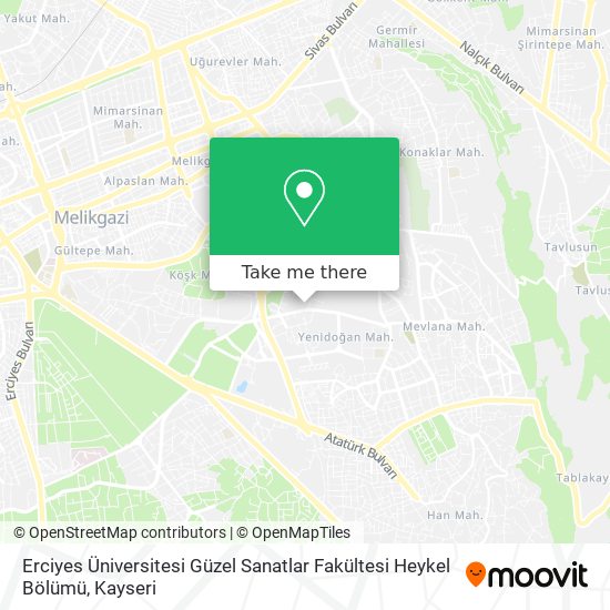 Erciyes Üniversitesi Güzel Sanatlar Fakültesi Heykel Bölümü map