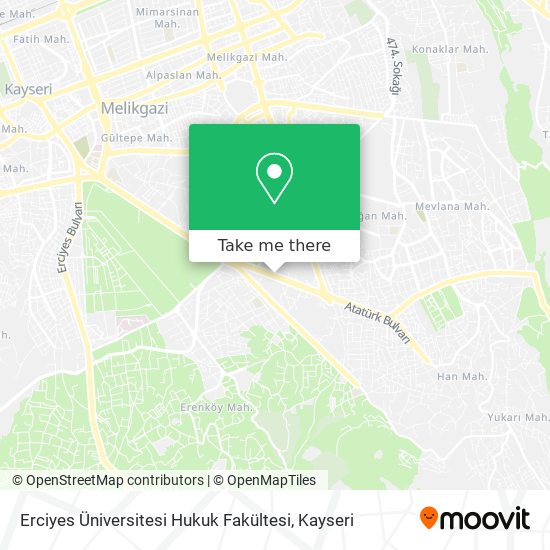 Erciyes Üniversitesi Hukuk Fakültesi map
