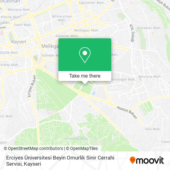 Erciyes Üniversitesi Beyin Omurlik Sinir Cerrahi Servisi map
