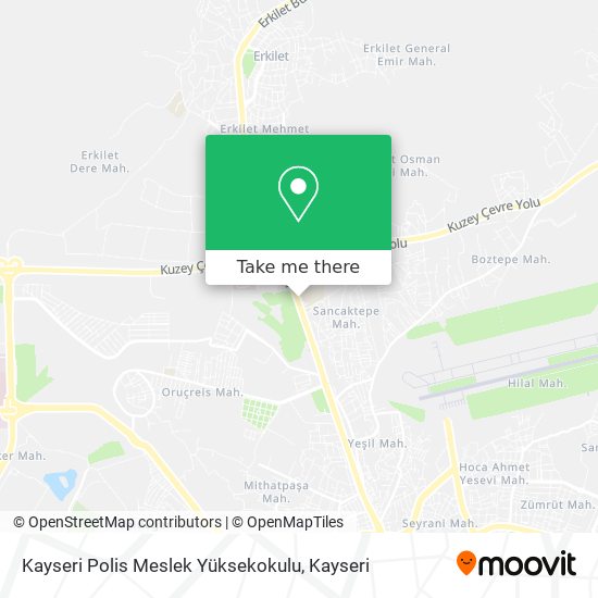 Kayseri Polis Meslek Yüksekokulu map