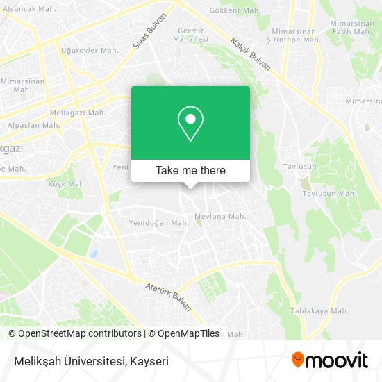 Melikşah Üniversitesi map