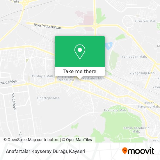 Anafartalar Kayseray Durağı map