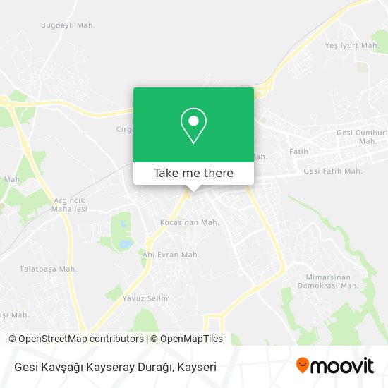 Gesi Kavşağı Kayseray Durağı map