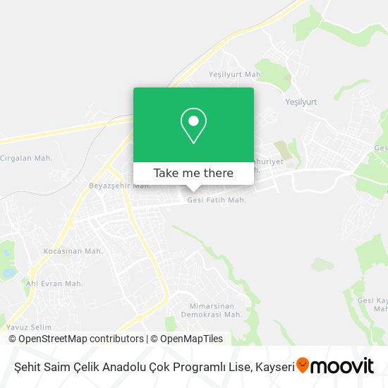 Şehit Saim Çelik Anadolu Çok Programlı Lise map