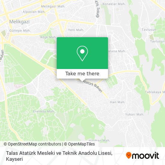 Talas Atatürk Mesleki ve Teknik Anadolu Lisesi map
