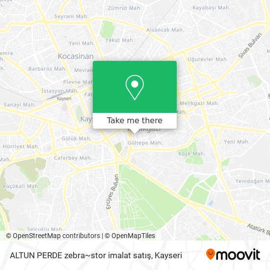 ALTUN PERDE zebra~stor imalat satış map