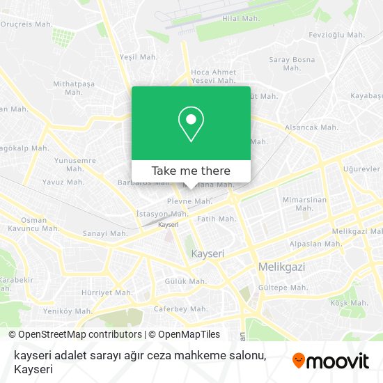 kayseri adalet sarayı ağır ceza mahkeme salonu map