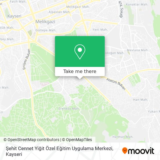 Şehit Cennet Yiğit Özel Eğitim Uygulama Merkezi map