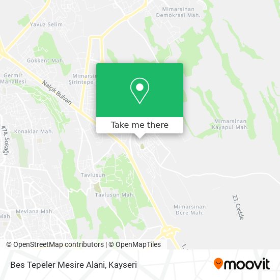 Bes Tepeler Mesire Alani map