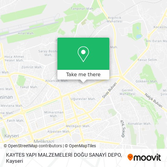 KAYTES YAPI MALZEMELERİ DOĞU SANAYİ DEPO map