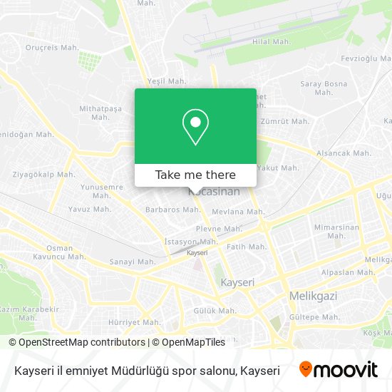 Kayseri il emniyet Müdürlüğü spor salonu map