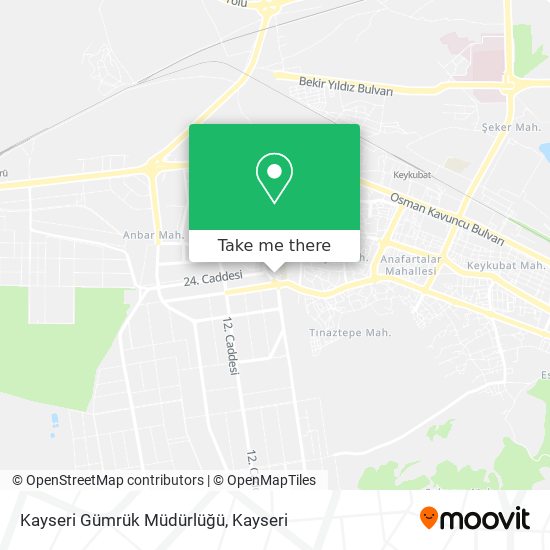 Kayseri Gümrük Müdürlüğü map