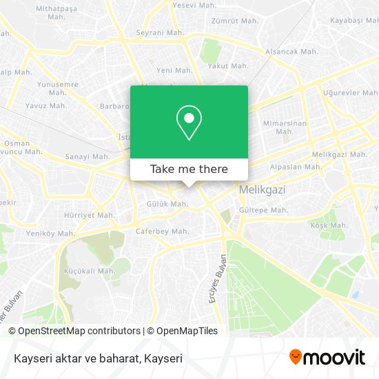 Kayseri aktar ve baharat map