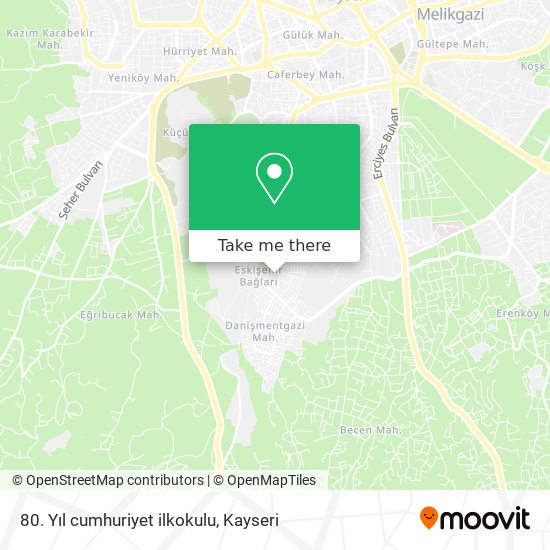 80. Yıl cumhuriyet ilkokulu map
