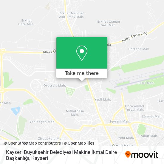 Kayseri Büyükşehir Belediyesi Makine İkmal Daire Başkanlığı map