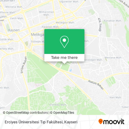 Erciyes Üniversitesi Tıp Fakültesi map