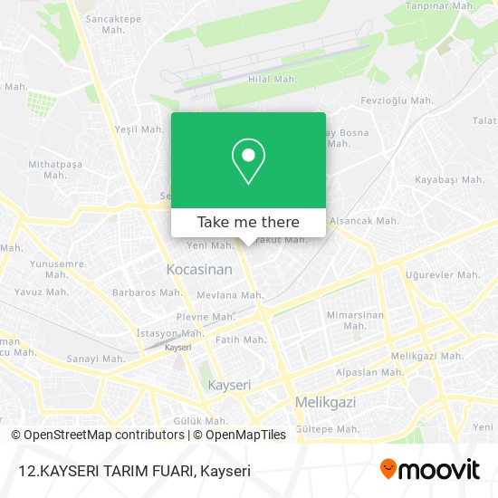 12.KAYSERI TARIM FUARI map