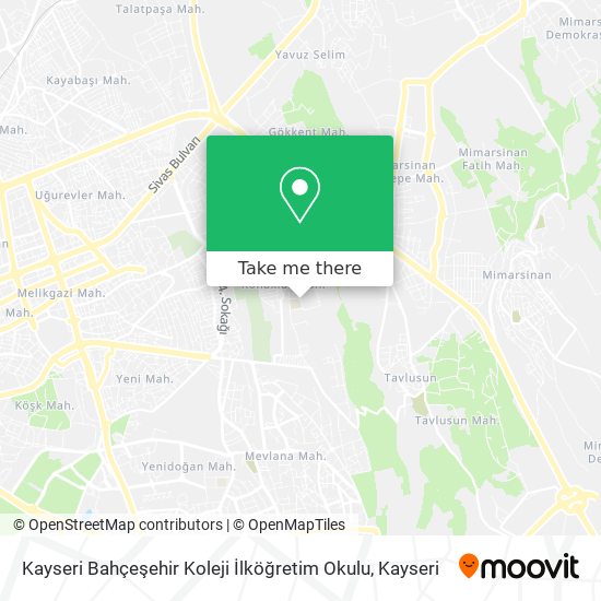 Kayseri Bahçeşehir Koleji İlköğretim Okulu map