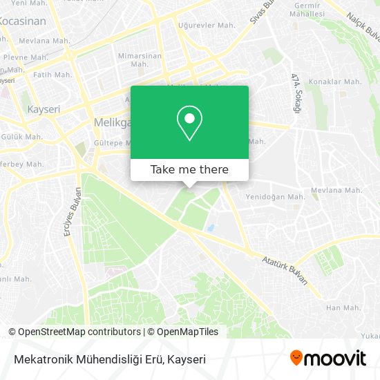 Mekatronik Mühendisliği Erü map