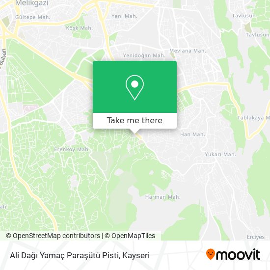 Ali Dağı Yamaç Paraşütü Pisti map