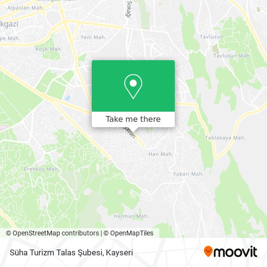 Süha Turizm Talas Şubesi map