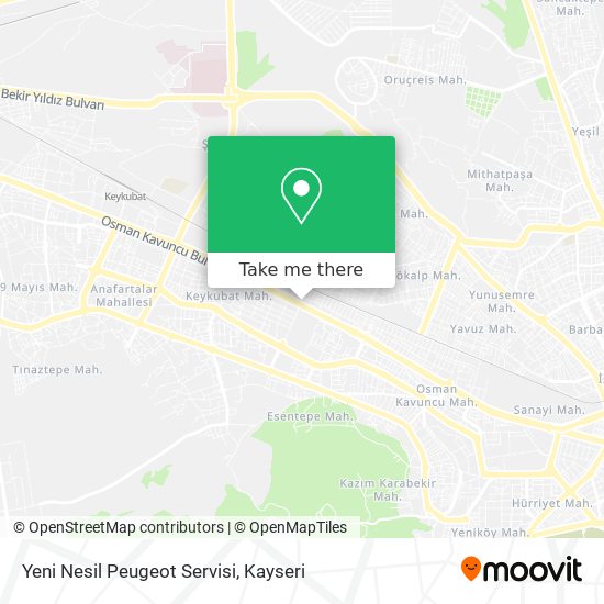 Yeni Nesil Peugeot Servisi map