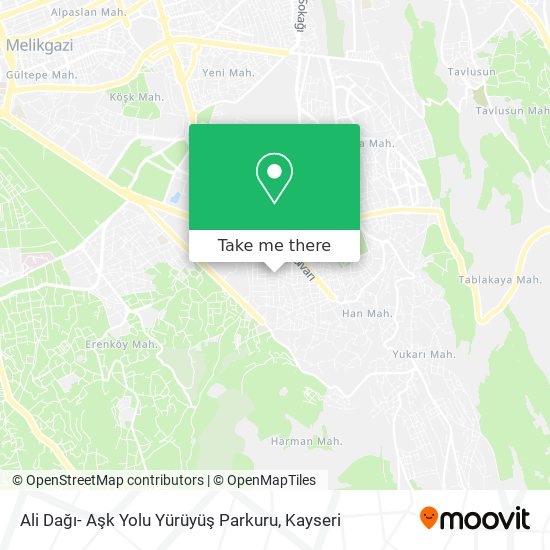 Ali Dağı- Aşk Yolu Yürüyüş Parkuru map
