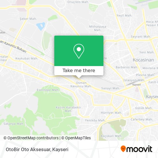 how to get to otobir oto aksesuar in melikgazi by bus or light rail