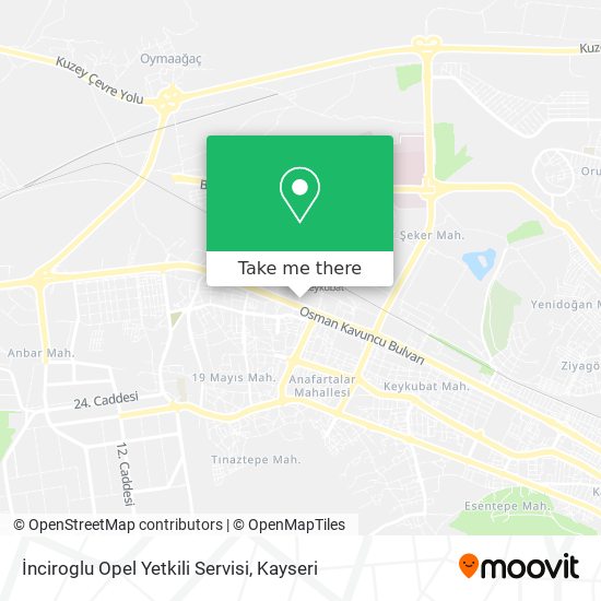 İnciroglu Opel Yetkili Servisi map