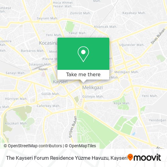 The Kayseri Forum Residence Yüzme Havuzu map