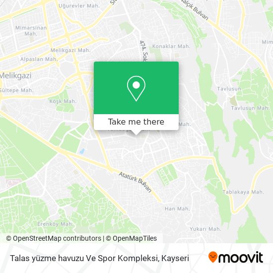 Talas yüzme havuzu Ve Spor Kompleksi map