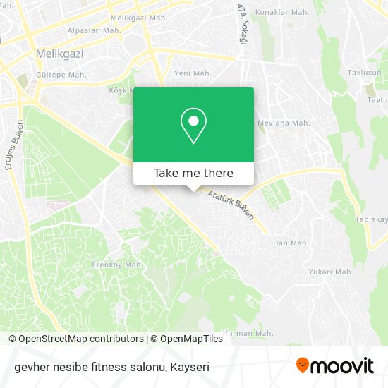 gevher nesibe fitness salonu map