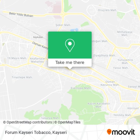 Forum Kayseri Tobacco map